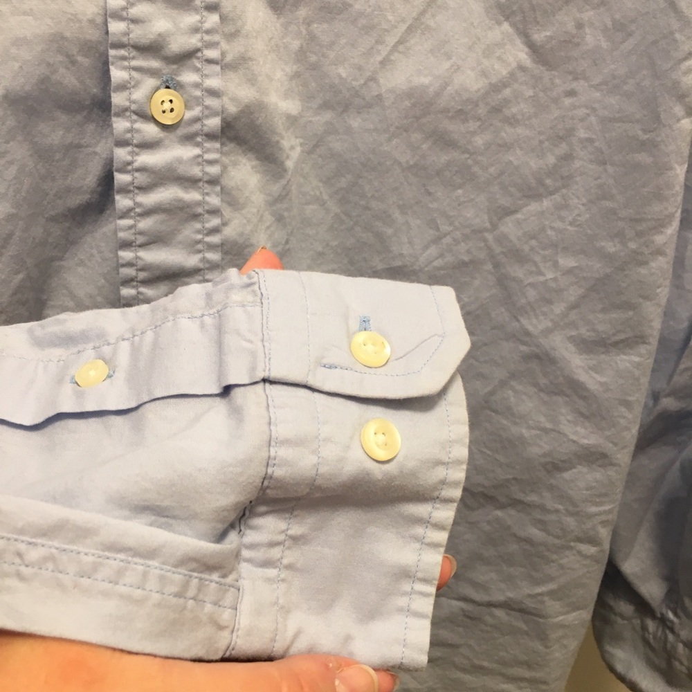 Nautica Men’s light blue button down dress shirt- size XL - Picture 5 of 7